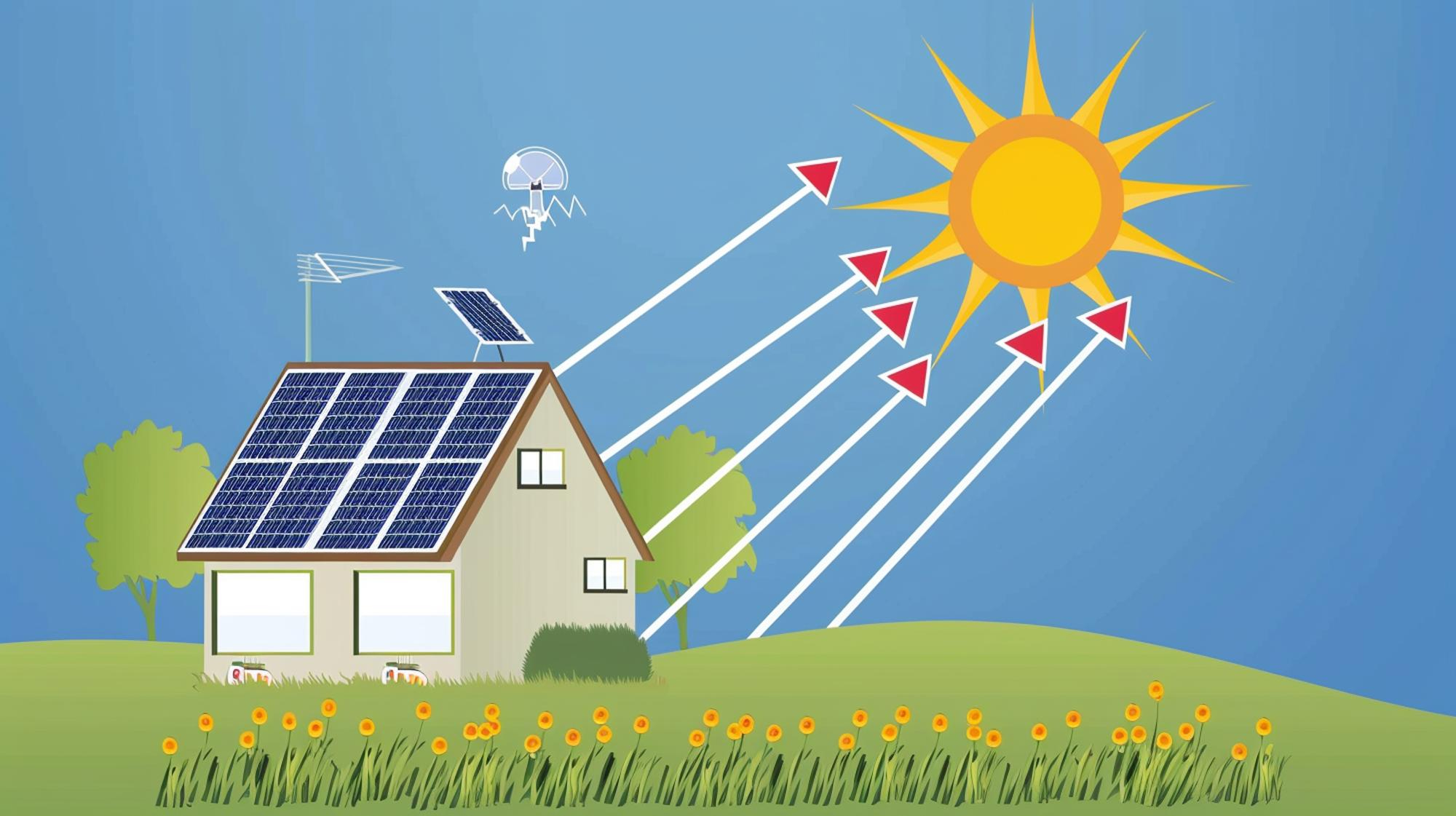Sunlight is Converted into Electricity